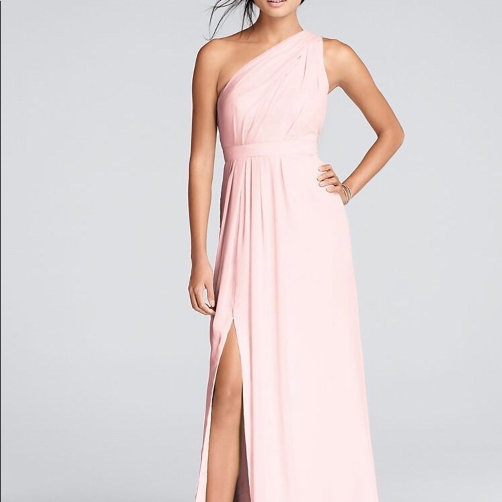 David’s Bridal Long Crinkle Chiffon Dress